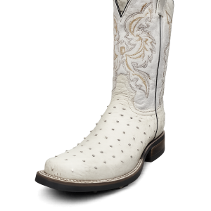 Bota Campera De Avestruz Panza Hueso
