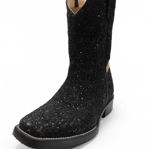 Bota Negra Con Brillos Niña